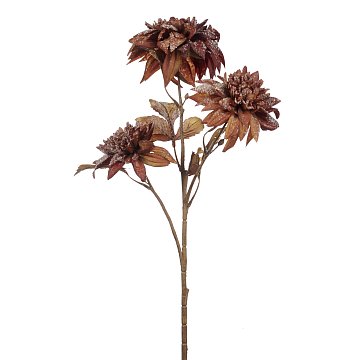 Цветок декоративный в блестках H66